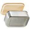 Skater Stainless Steel Lunch Box with Wooden Lid, 1-Tier, 650ml,