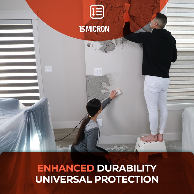 CS 6 Pack Extra Large Plastic Dust Sheets for Decorating