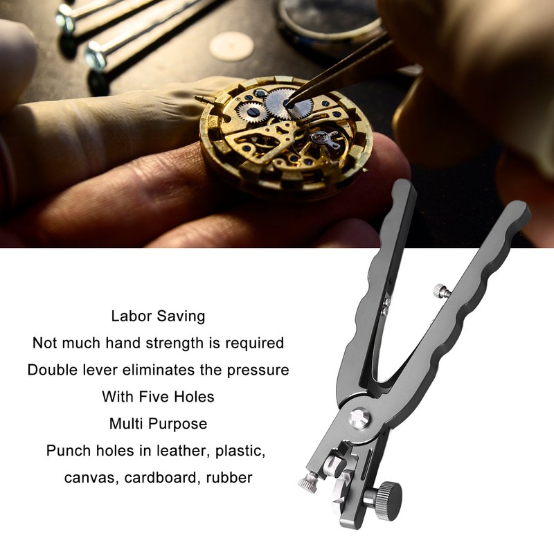 Watch Strap Hole Puncher Anti Slid Multifunction Precise Ergonomic Leather