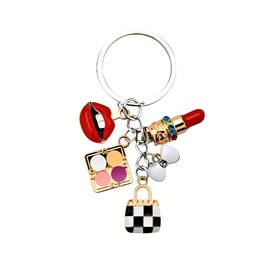 Bow Keychain for Purse Car Keys Chain Lipstick Lip Keychain for Granddaughter Daughter Christmas Birthday Gifts for Friend Bag Charms Keychains Handbag Charm for Backpack Purse Accessories