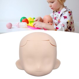 Blank Doll Head, Ball Jointed Doll Head Silicone for 1/12 Doll (Milky White)