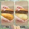 Potato Brush, Pack of 2 Vegetable Brush, Wood, Natural Bristles,