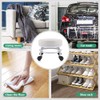 FURWOO Low Roller Seat PU Leather Rolling Stool Step Stool