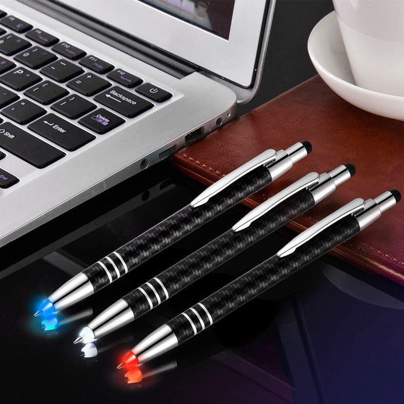 Glovion Lighted Tip Pen with Stylus 3-in-1 - LED Penlight