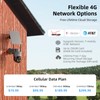 Techage 4G LTE Cellular Solar Security Camera Wireless Outdoor, 2.5K