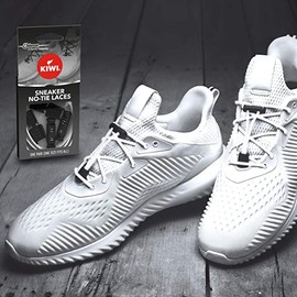 KIWI Sneaker No-Tie Shoe Laces, White (1 Pair, Pack of 3)