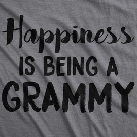 Womens Happiness is Being a Grammy Funny T Shirt Gift Grandmother for Grandma Funny T Shirts Mother's Day Tops for Women Cool Grandma Top Women's Novelty Pink XL