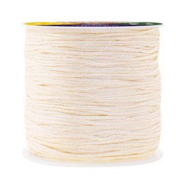 Mandala Crafts 0.8mm Antique White Blind Strings Lift Shade Cord - 109 Yards Braided Nylon Cord for Roman Shades, Curtain String, and Blinds Repair or Replacement