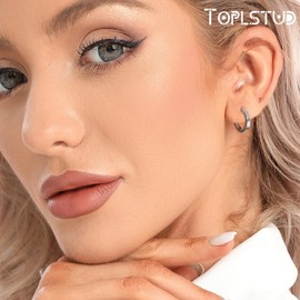 Hoop Earrings for Women Sterling Silver, Silver Hoop Earrings for Girls, 925 Silver Small Hoop Earrings Hypoallergenic Sleeper Earrings Birthday Gifts for Women Men 15mm