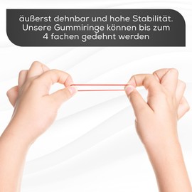 KLEBASTO Rubber Bands | Rubber Rings for Household, Office, Crafts | Household Rubber Bands for Bundling, Fixing & Sealing and Much More | 60% Rubber Content | Rubber Ring (Diameter 50 mm | 100 g Bag)