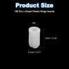 sourcing map 100Pcs 0.21"x0.39" Hinge Dowels, Plastic Dowel Insert for