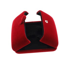 Create idea Velvet Bangle Case Double Open Bracelet Box Jewelry Gift Organiser Square Display Holder for Proposal Engagement Wedding Jewelry Gift 10x10x4cm Red