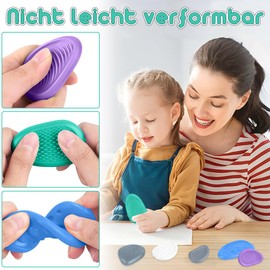 Pack of 6 Fidget Toy Sensory Stones for Children, Anti-Stress Toy, Sensory Toys for Stress Relief, Anxiety, ADHD and Autism