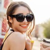URUMQI Polarized Sunglasses Fit Over Glasses for Women Round Cat