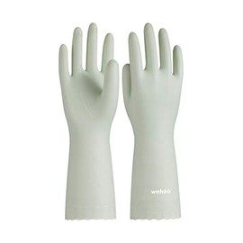 LANON Protection LANON wahoo Skin-Friendly Cleaning Gloves, Dishwashing Kitchen Gloves with Cotton Flocked Liner, Reusable, Non-Slip, Canary Green, Medium