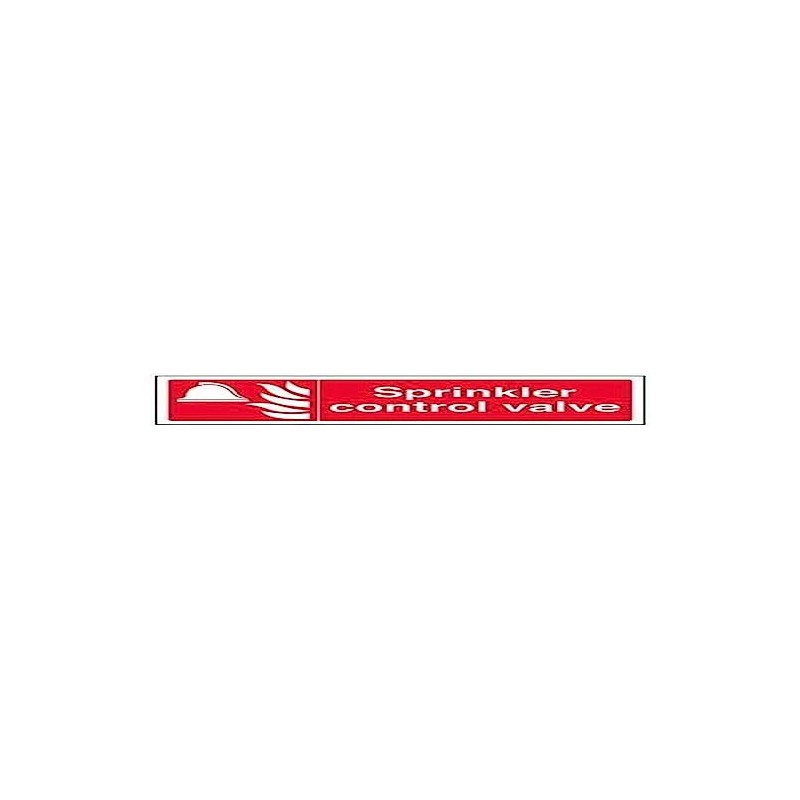 VSafety 13070AX-G Fire Equipment Sign, "Sprinkler Control Valve", Plastic, Landscape,