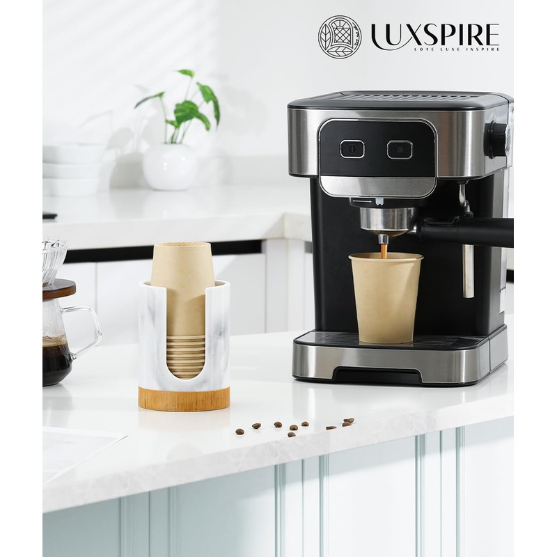 Luxspire Dixie Cup Dispenser, 5-7oz Bathroom Cup Dispenser, Marble Resin