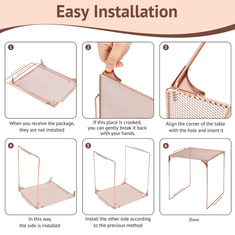 AUECOOME Locker Organizer Shelf Stackable Extra Locker Shelf for School