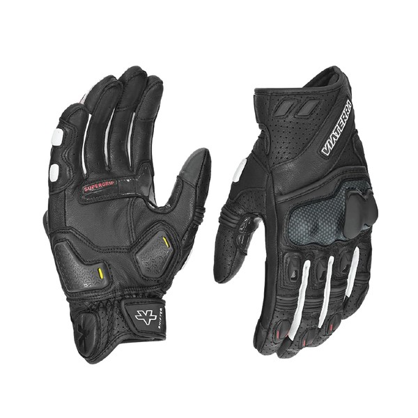 ViaTerra Shifter Short Leather Motorcycle Riding Gloves | Knox SPS