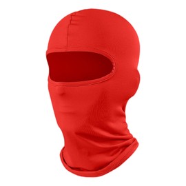 2THESTARS Ski Mask Balaclava with High Elasticity, Shiesty Mask, Quick-Dry Fabric, Suitable for All Seasons, Windproof Sun Protection for Motorcycle Riding, Unisex, One Size Fits All - Red