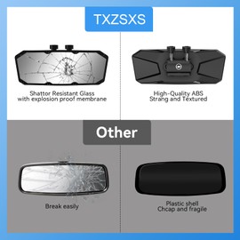 Universal 360° Adjustable Boat Mirror, Upgraded Metal Clamp, Wide-Angle Convex Marine Mirror for Pontoon & Ski Boats, Surfing & Water Sports, Easy Installation