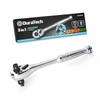 DURATECH 3-IN-1 Ratchet Handle, 1/4 ", 3/8 ", 1/2" Drive