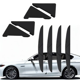Hosawtek Car Door Corner Guards 4 Pack + 4 Pack Black Rubber Edge Protectors - Anti-Scratch and Dent Resistant - Universal 90-Degree Door Angle for All Vehicles