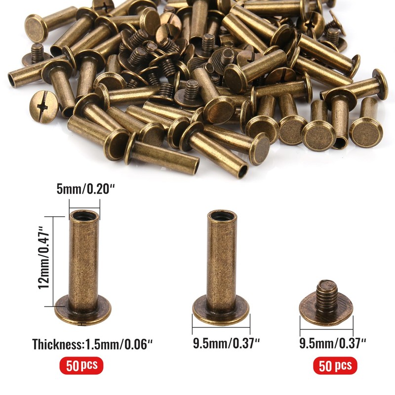 Chicago Binding Screws - 5 mm x 12 mm Binding