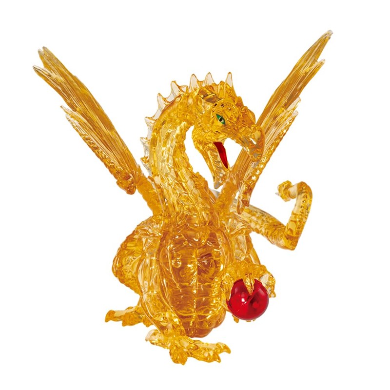 crystal puzzle golden dragon