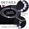 Urieo Pearl Waist Chain Belt Multilayer Rhinestone Silver Belly Chains