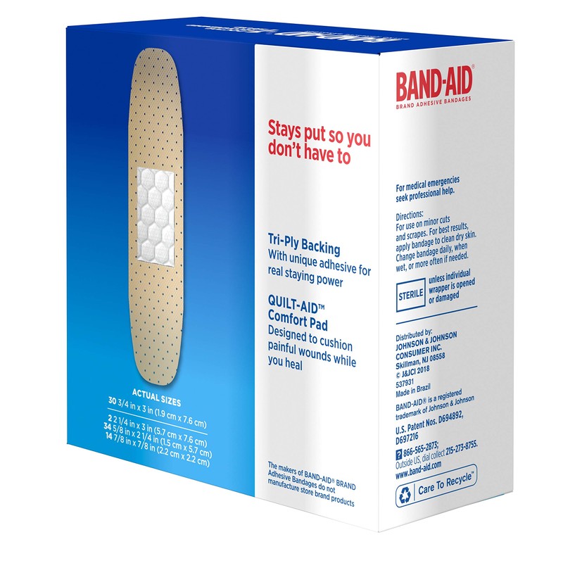 Band-Aid Brand Tru-Stay Sheer Strips Adhesive Bandages for First Aid