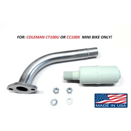 andrei-x Exhaust With Muffler for: Coleman ct100u or Coleman cc100x Mini bike only.