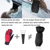 traderplus Waterproof Ice Scraper Mitten Snow Remover Glove with Lined