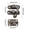 Kyuionty Antique Bronze Right Latch Hook Hasp, Small Box Hinges