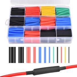 Dokpav 800 Pcs Tubos Termorretráctiles, Tubo De PE/EVA, para Empalmes Aislamiento Eléctrico, Agrupación de Alambre, 12 Surtido de Calibres, Relación 2:1, Con Caja