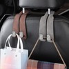 2 Pack Car Back Seat Headrest Hooks,Leather Car Seat Hooks