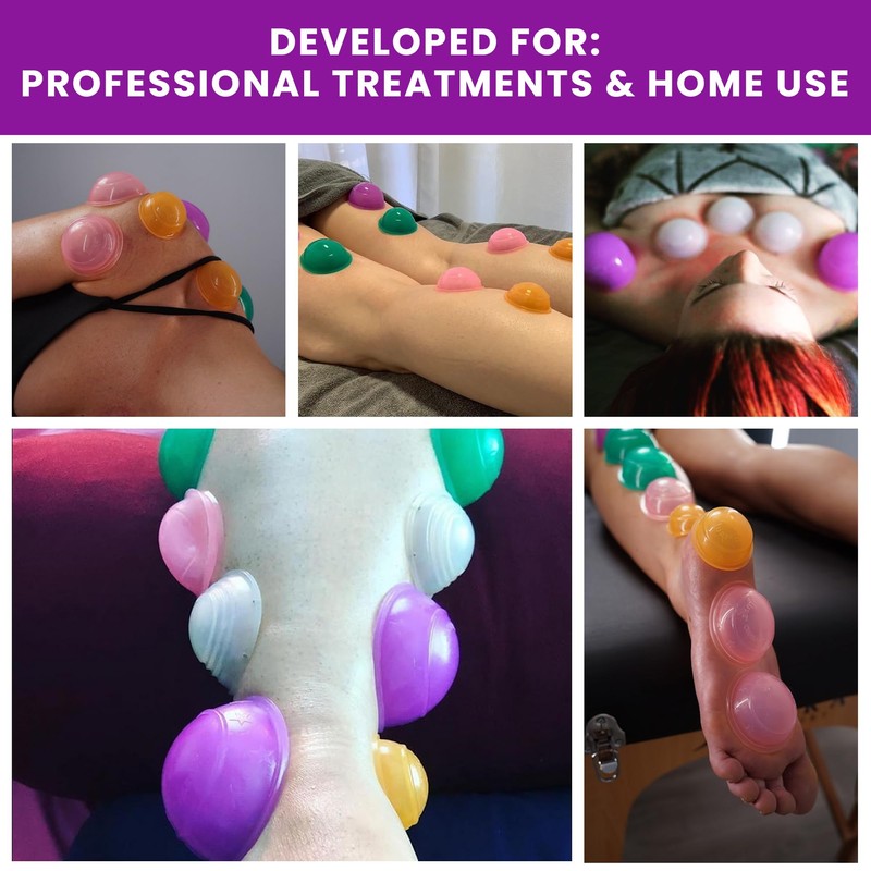 Lure Essentials Cupping Therapy Set 8 Professional Silicone Cupping Cups