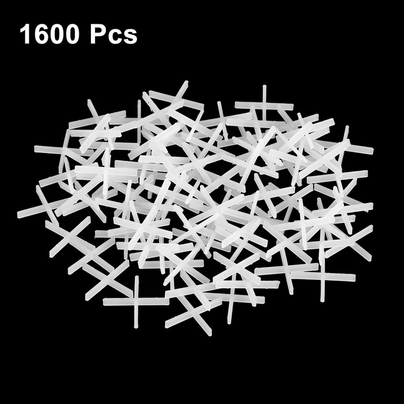 sourcing map 1600Pcs Tile Spacers, 1mm 1/32" Cross Shape Wall