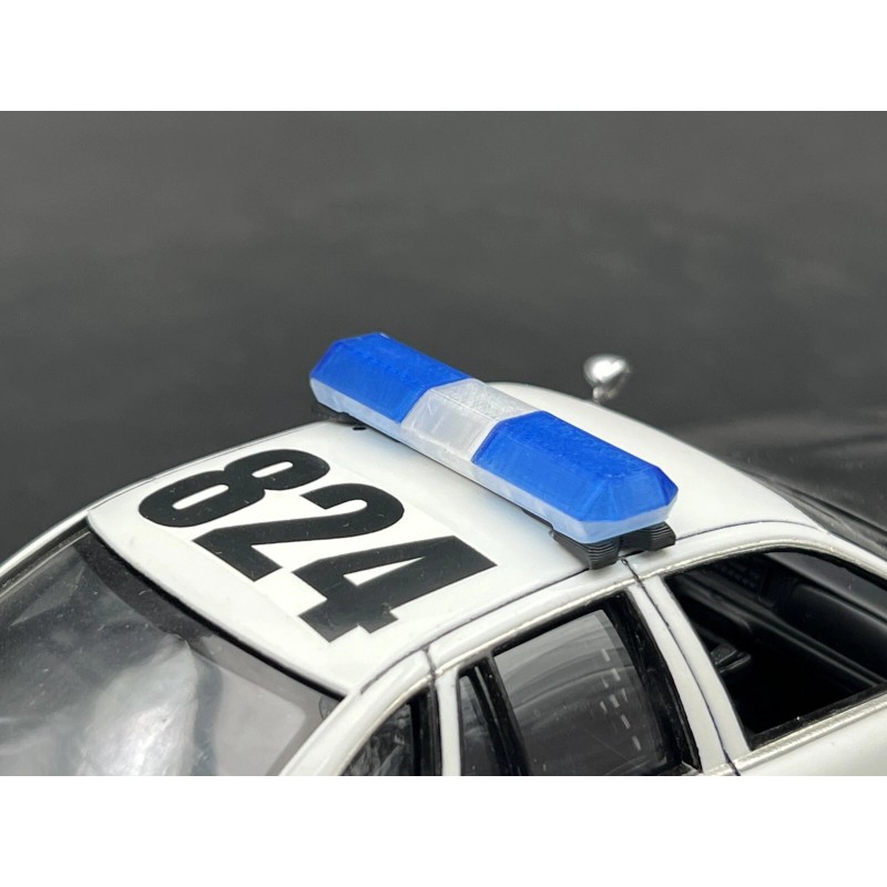 Non-operating Lightbar 1/24 25 Scale Clear Blue Code 3 MX7000