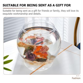 Glass Bubble Bowl Plastic Ivy Bowls Mini Fish Tank Fish Bowl Plastic Round Bowl Unbreakable Aquarium Transparent Vase for Prizes Centerpieces Party Decoration Supplies