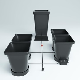 AutoPot 1 Pot XL System (6.6 gal pots) with 12.4 gal Reservoir - Self-Watering Gravity-Fed Hydroponic Indoor System, Black