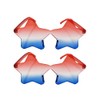 VIGUEUR 2PCS Star Shaped Sunglasses, Patriotic Rimless Design