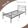 12.5”-High Metal Bed Frame, Heavy-Duty Twin-XL Platform Bed Frame w/Sturdy