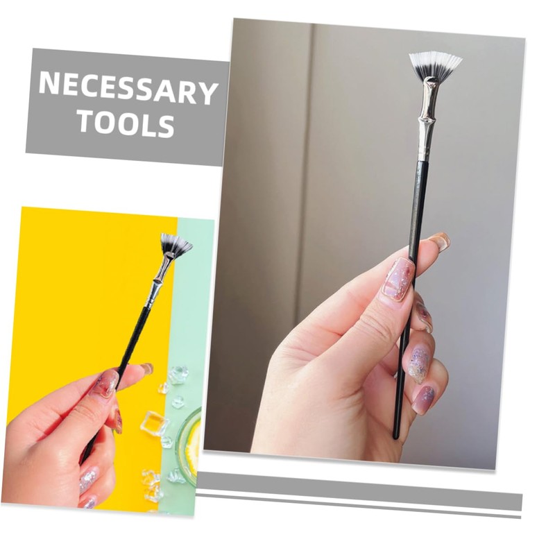 IWOWHERO Mascara and Eyelash Brush Fan-shaped Design for Easy Makeup