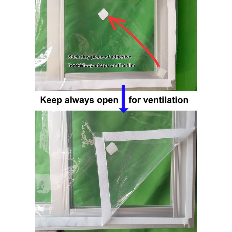 Mellroom Window Insulation Kits 120cmX160cm Keep Cold or Heat Out,Adjustable
