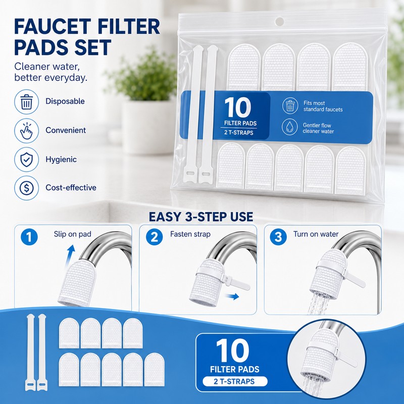 10-Piece Faucet Filter Bags for Kitchen & Bathroom – Thick
