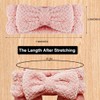 Spa Headband Facial Makeup Hairband Bowknot Head Wrap Coral Fleece
