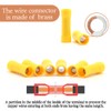 CEEYSEE 100Pcs of Yellow Insulated Butt Splice Terminal Butt Splice