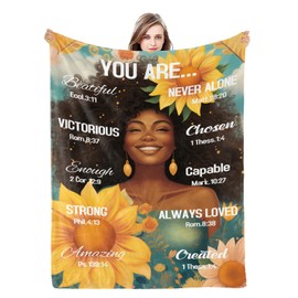 Naniopick Christian Throw Blanket Religious Gifts for Women, 340GSM Bible Verse Themed Gifts for Women,50"x60"Christmas Birthday Gifts for Girls, Inspirational Throw Decor for Bedroom Couch