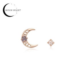 [Custom Made] Sagittarius Dear Moon Tanzanite Constellation Earrings OTE12061VB 0.0 Yellow Navy / [주문제작] 사수자리 디어문 탄자나이트 별자리 귀걸이 OTE12061VB 0.0  옐로우  네이비